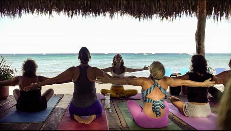 1 Day of Yoga With Bike Tour to the Cozumel Cenote - Itinerary