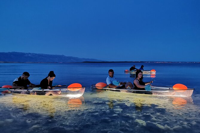 1-Hour Night Transparent Kayak Tour in Privlaka - Meeting and Pickup