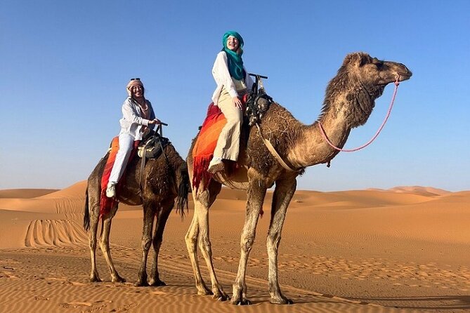 1 Night in Desert Camp Merzouga & Camel Ride & Back by Jeep (4x4) - Sandboarding and Bonfire