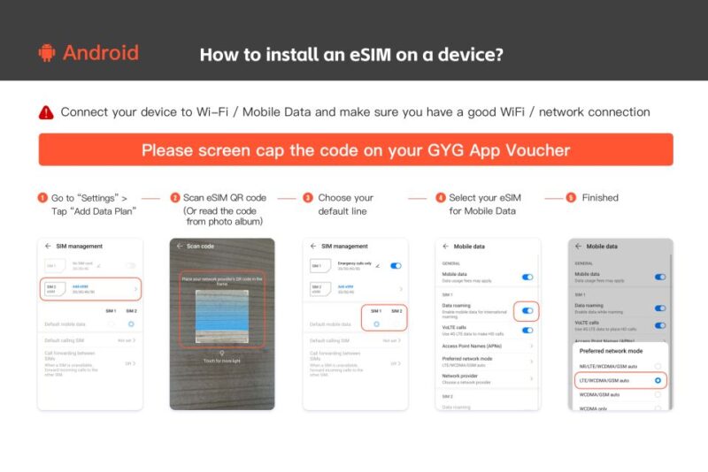 10 Asian Regions: Esim Data Plan - Esim Setup and Troubleshooting