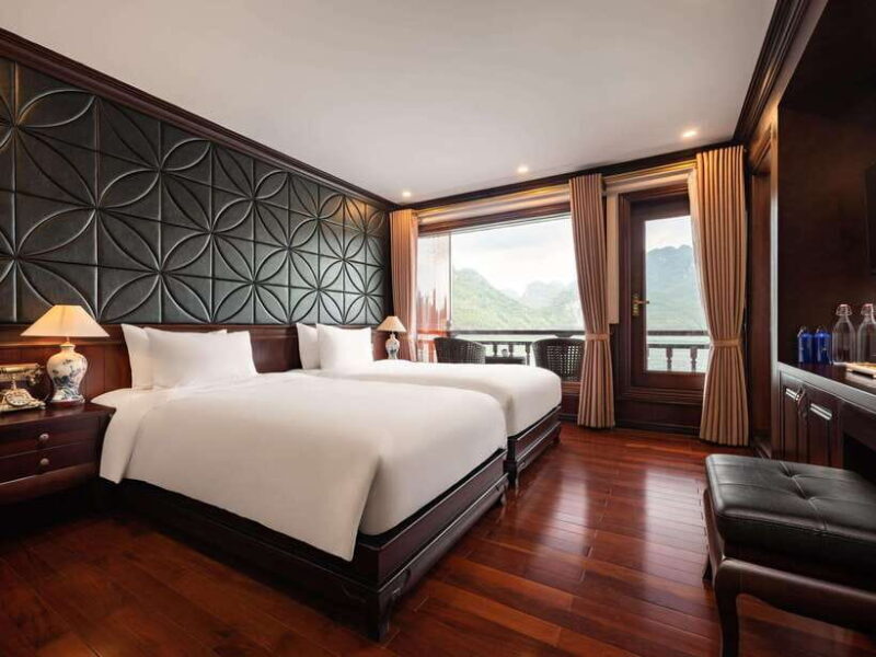 2-Day: Halong Lan Ha Bay 5 Stars Cruises W/Balcony & Bathtub - Tai Chi Class