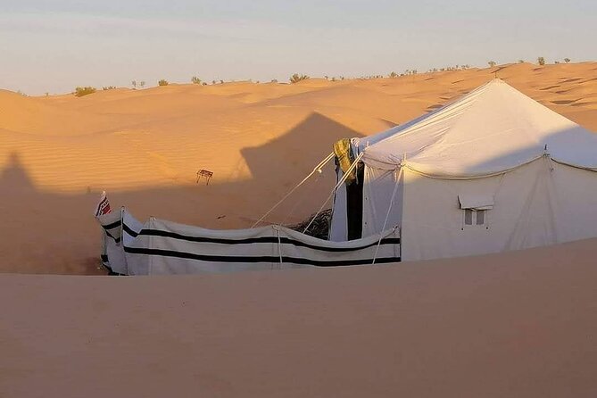 2 Days Tour to Douz & Ksar Ghilan Oasis. and an Overnight in the Sahara Under Bedouin Tent .. Dinner in the Camp, Private Jeep - With English Speaking Guide. - Meeting and Pickup Details
