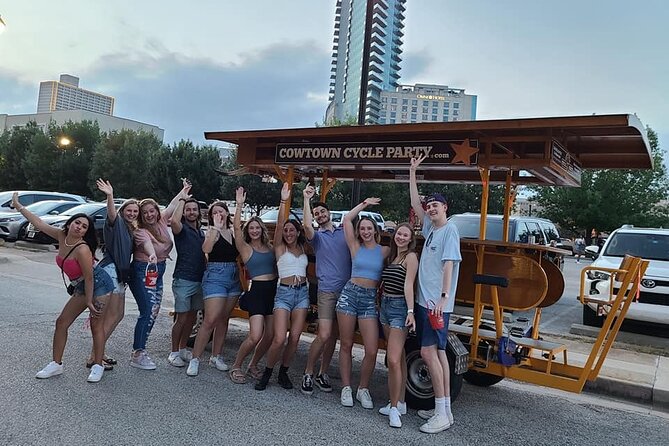 2-Hour BYOB Cowtown Cycle Party for 6-15 Happy Adults in FW - Drinking Spots on the Route