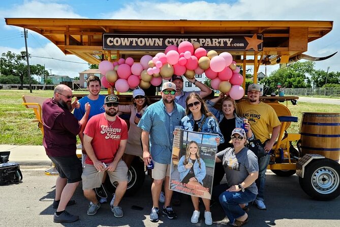 2-Hour BYOB Cowtown Cycle Party for 6-15 Happy Adults in FW - Meeting Point and Location Details