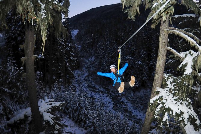 2 Hour Late Afternoon Winter Zipline Adventure - Inclusions
