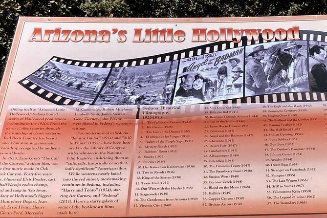 2 Hour Sedona Little Hollywood Private Tour - Key Points