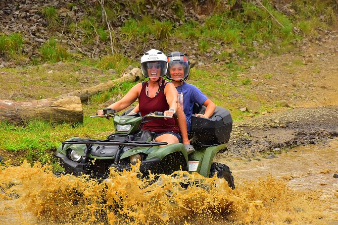 3 Hour Double ATV + Waterfalls in Jaco Beach and Los Suenos - Riding Through Muddy Paths