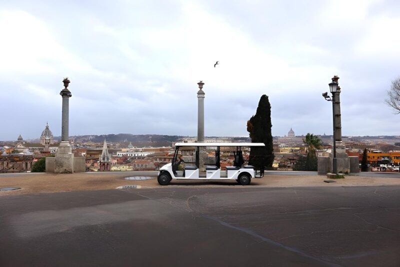 3 Hours Golf Cart Tour Romantic Rome With SPA or Aperitif - Pincio Terrace and Villa Borghese