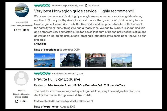 7 Hours Private Limousine Tour Combined Oslo & Tyrifjord Including the Twist - Inclusions