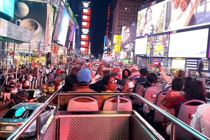 75-Minutes NYC Sightseeing Night Double Decker Bus Tour - Meeting Point and Transportation