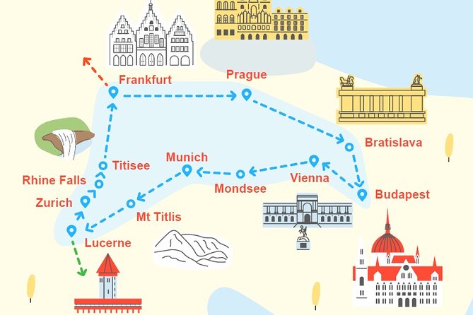 7D7N From Frankfurt: Germany, Austria, Czechia, Slovakia, Hungary, Switzerland - Additional Information