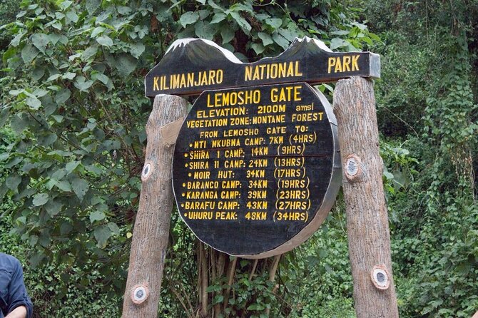 8 Days Kilimanjaro Climbing { Hiking } Tour via Lemosho Route - Itinerary