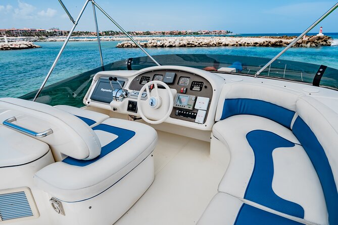 8-Hour Private 50 Azimut 2-Stop Tour to Cozumel Beach W/Food, Drinks & Snorkel - Accessibility and Restrictions