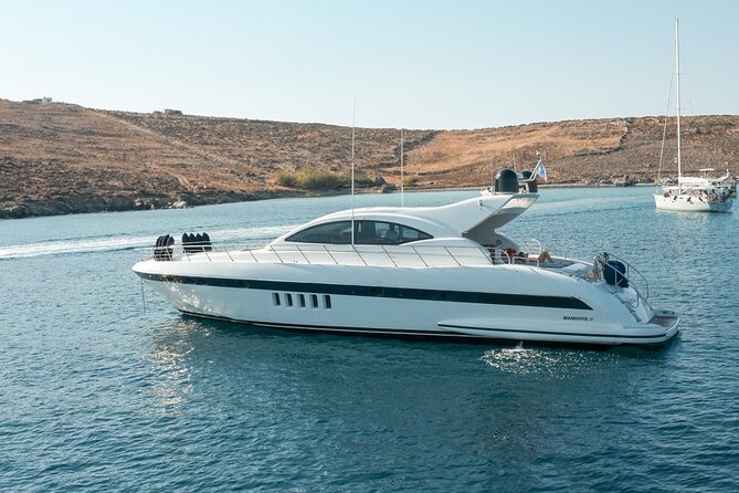 8 Hour Private Yacht Cruise in Delos Rhenia Mykonos Mangusta 72 - Yacht Specifications