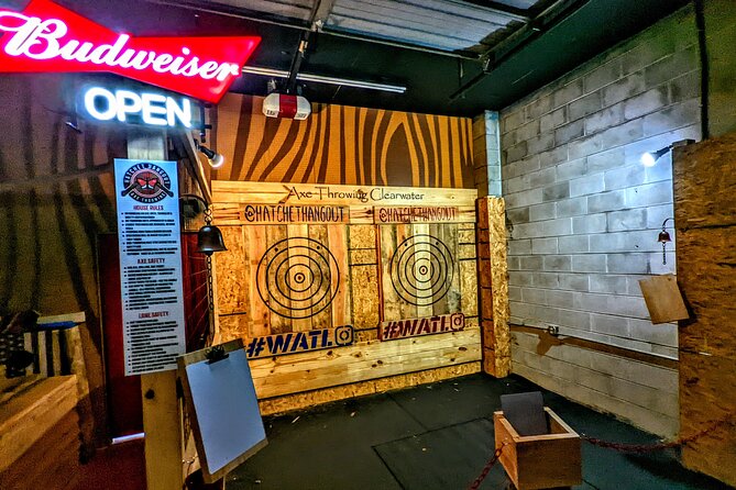 90 Minute Axe Throwing Guided Experience in Clearwater at Hatchet Hangout - Meeting Point and End Point