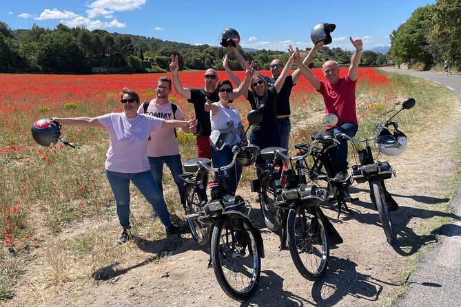 A Tour in Provence in a Typical French Motorized Bike : the Solex - Explore Provences Vineyards