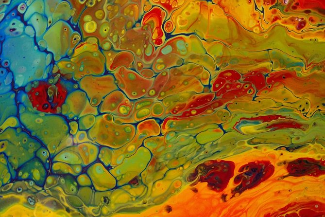 Acrylic Pour Painting Class in Estes Park, Colorado - Creative Process