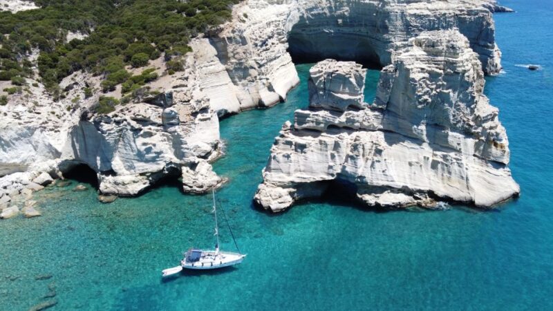 Adamantas: Kleftiko Sailing Cruise With Meal and Swim Stops - Swim and Snorkel at Kleftiko Bay