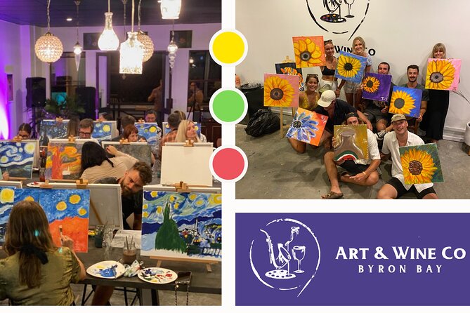 Adults Art and Wine Class in Byron Bay - Location and Duration