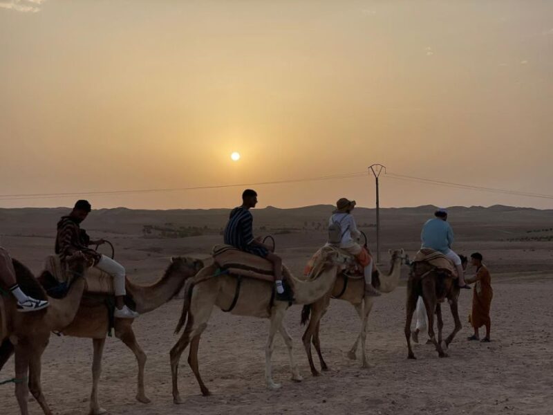 Agafay Desert Camel Ride Sunset Tour With Dinner Show - Camel Ride Experience