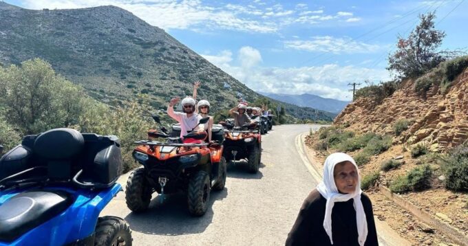 Agia Pelagia: Sunset Quad Trip With Local Products Tasting - Sunset Viewing and Tasting