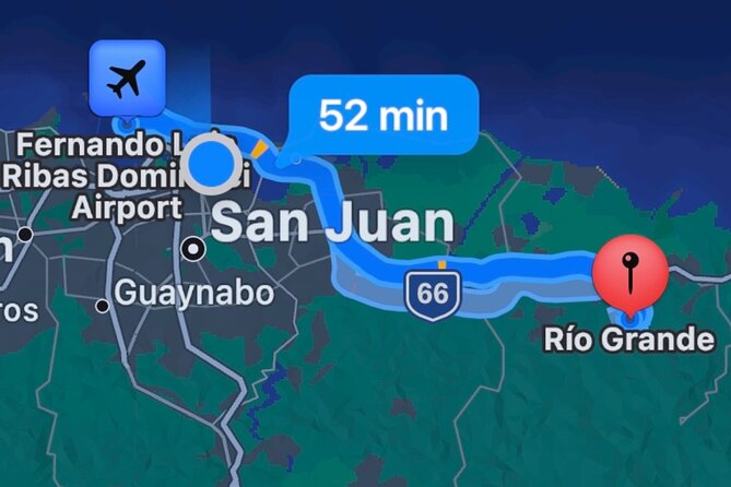 Airport SJU to Rio Grande and Luquillo Hotels and Airbnb Vice Versa One Way Trip - Pickup and Drop-off