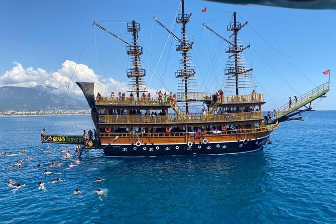 Alanya Grand Pirate Boat Tour With Lunch, Soft Drinks & Transfer - Itinerary Highlights