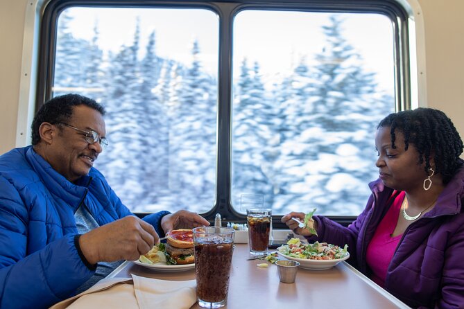 Alaska Railroad Aurora Winter Fairbanks to Anchorage One Way - Scenic Snow-Covered Landscapes