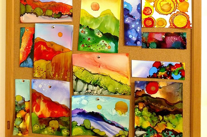 Alcohol Ink Landscape Art Class in Estes Park - Create One-of-a-Kind Art