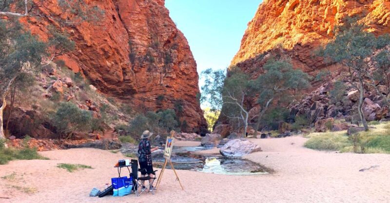 Alice Springs: Simpsons Gap Sunset Watercolor Painting Class - Learning Watercolor Techniques