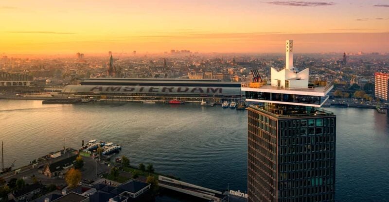 Amsterdam: ADAM Lookout & Lunch at Revolving Restaurant - Revolving Restaurant Moon on 19th Floor
