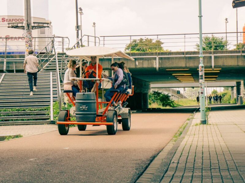 Amsterdam: Dutch Beer Bike Blast Tour With Onboard Bar - Capacity and Accessibility