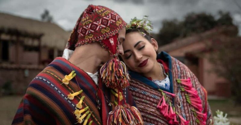 Andean Marriage in Cusco Inca Ceremony in Chinchero - Ritual Elements and Symbolism