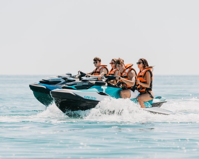 Andratx: Cala En Basset Beach and Caves Jet Ski Tour - Tour Duration and Languages
