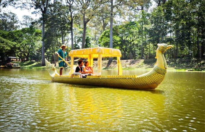 Angkor Bike Tour & Gondola Sunset Boat - Private Dragon Boat Cruise