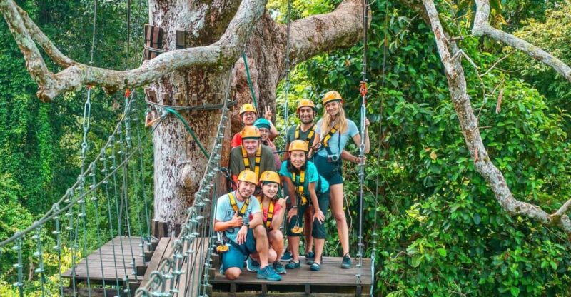 Angkor Zipline and Temple Tour With Sunset - Zipline Experience