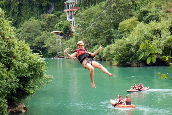Antalya Combo Tour 3 in 1 Adventure Rafting & Quad Bike & Zipline - Zipline Ride by the River