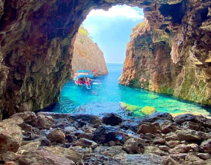 Antalya/Kemer: Porto Genoese Boat Trip and Mud Bath W/ Lunch - Transportation and Pickup Service
