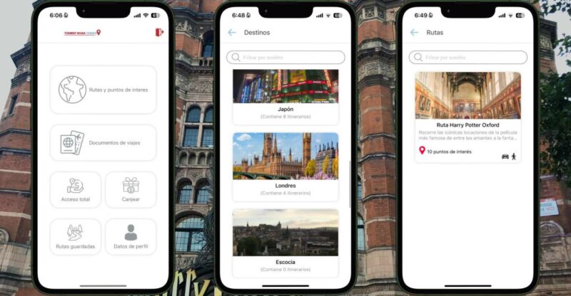 App Self-guided London - Harry Potter Oxford - Included Features