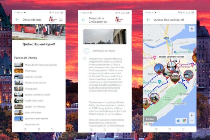 APP Self-Guided Routes Quebec With Multi-Language Audioguide - Wheelchair Accessibility
