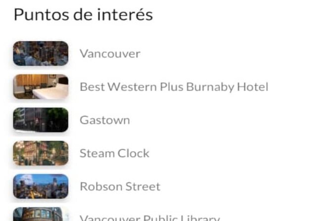 APP Self-Guided Routes Vancouver With Audio Guide - Highlights of the Routes