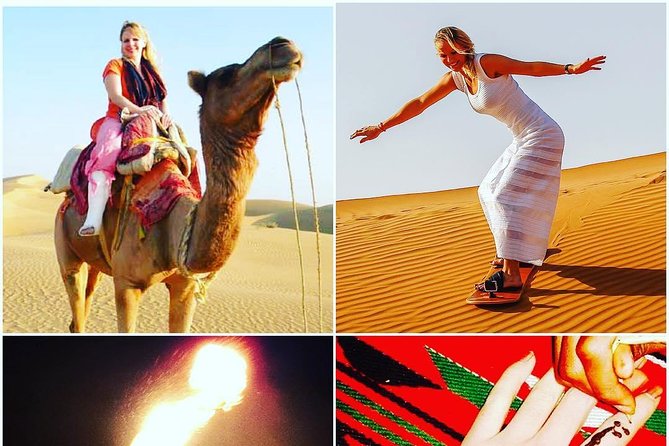 Arabian Desert Safari With BBQ Dinner Camel Ride, Sand Boarding - Photography Opportunities