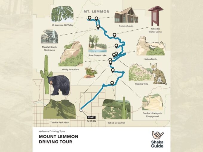 Arizona: Bundle of 7 Self-Guided Audio Driving Tours - Mount Lemmons Scenic Overlooks