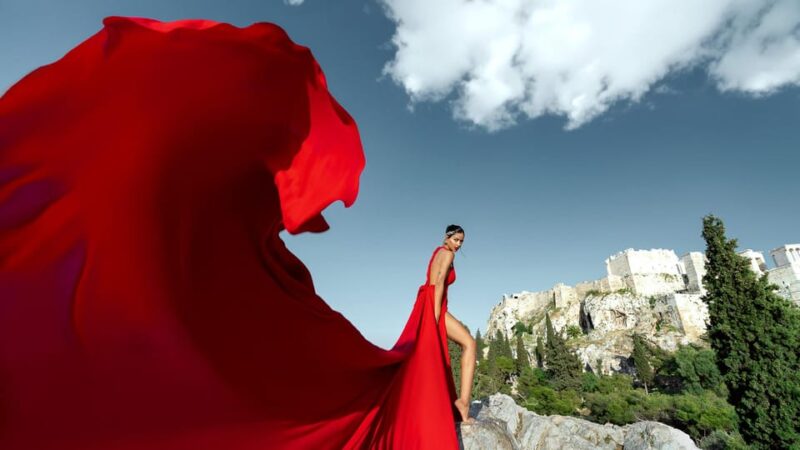 Athens: Flying Dress © Photoshoot Happy Birthday Package - Makeup and Styling Preparation
