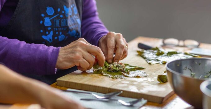 Athens: Food Market Visit and Cooking Class With Wine - Preparing Traditional Greek Dishes