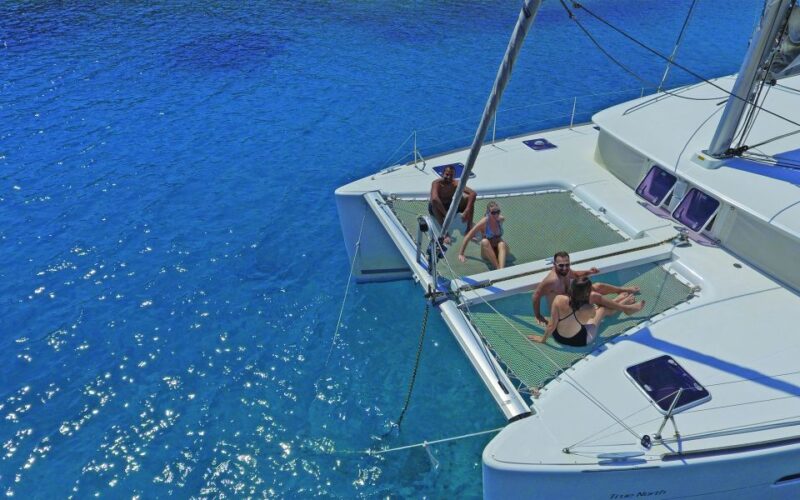 Athens: Riviera Catamaran Cruise With Meal and Drinks - Stops and Activities