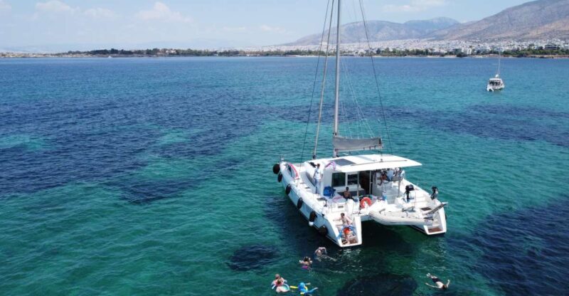 Athens Riviera Private Catamaran Cruise With Meal and Drinks - Onboard Amenities and Activities