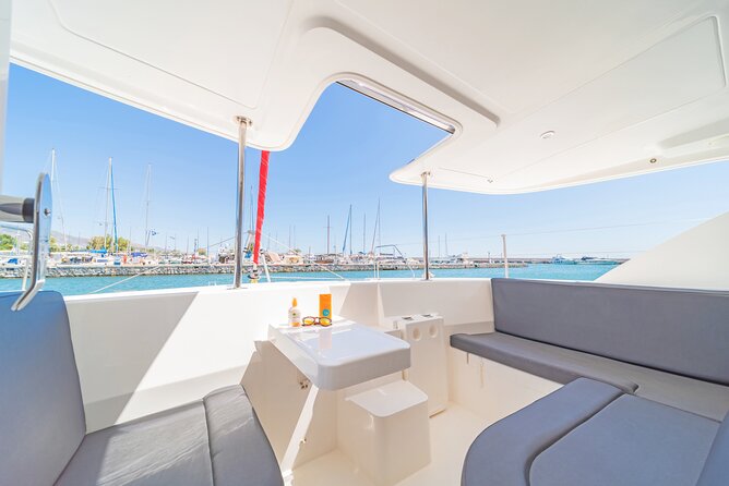 Athens Semi Private Sunset Catamaran Cruise - Seafood Pasta and Beverages