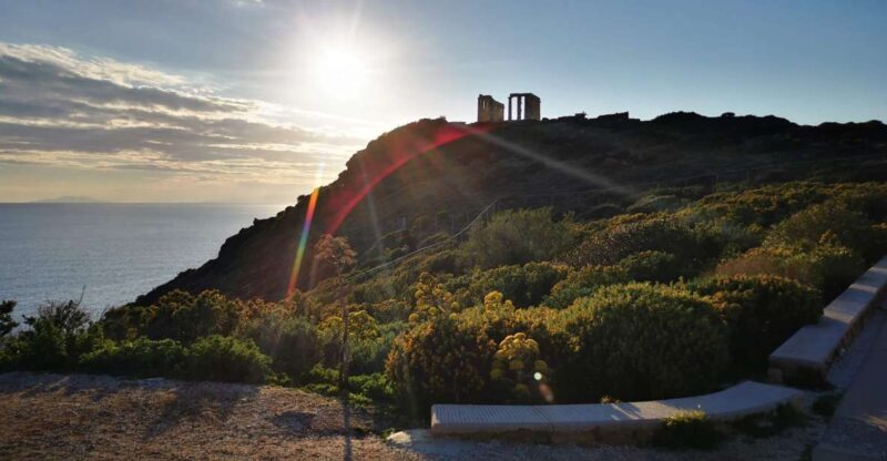 Athens: Sounio Temple of Poseidon Sunset By Athenian Riviera - Sanctuary of Athena