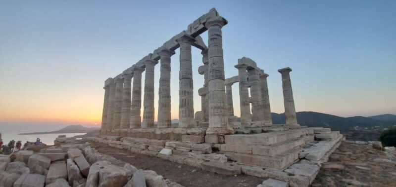 Athens: Temple of Poseidon and Cape Sounion Sunset Tour - Gaze at the Crystal Waters